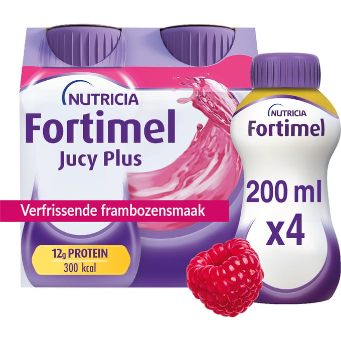 Fortimel Jucy Plus Framboos 4 X 200ml