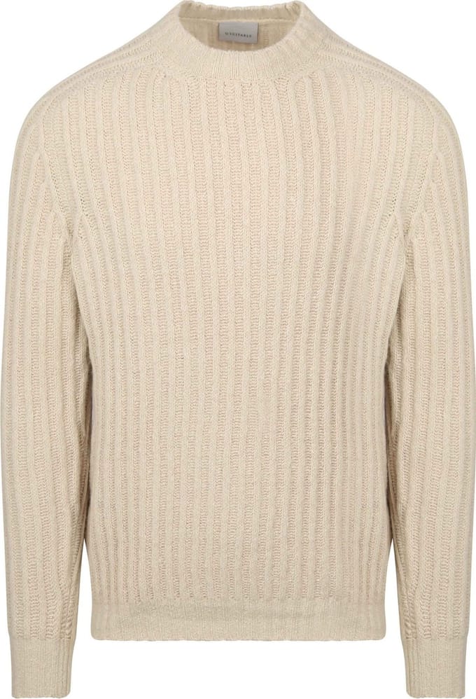 Suitable Pullover Boiled Wool Ecru - Maat L - Heren - Sweater