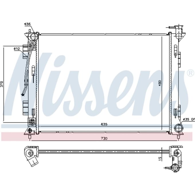 Radiator, motorkoeling NISSENS 675055