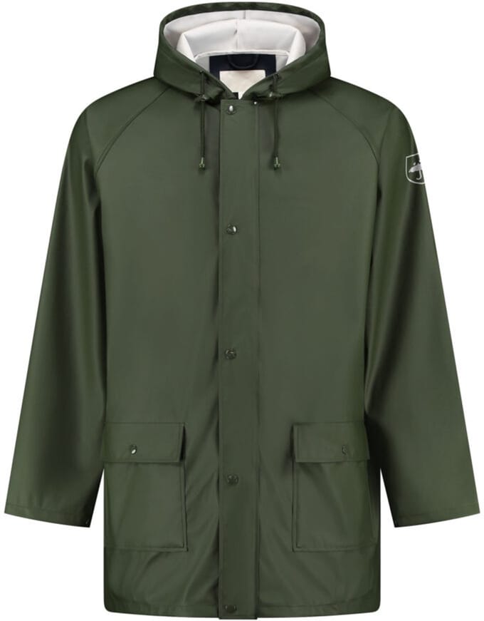 JS Regenjas PU - Army - Maat XS