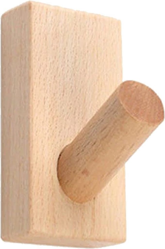 DWIH® - Nordic Design Kapstokhaken - Set van 2 - Beuken - Model "BLIX" - Modern Design