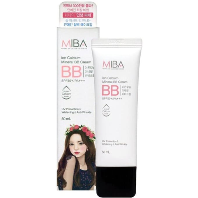 [MIBA] Ionencalciumminerale BB-crème 50ml SPF50+/PA+++ UV 2ea