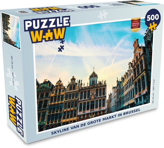 Puzzel Skyline - Architectuur - Grote markt - Brussel - Legpuzzel - Puzzel 500 stukjes