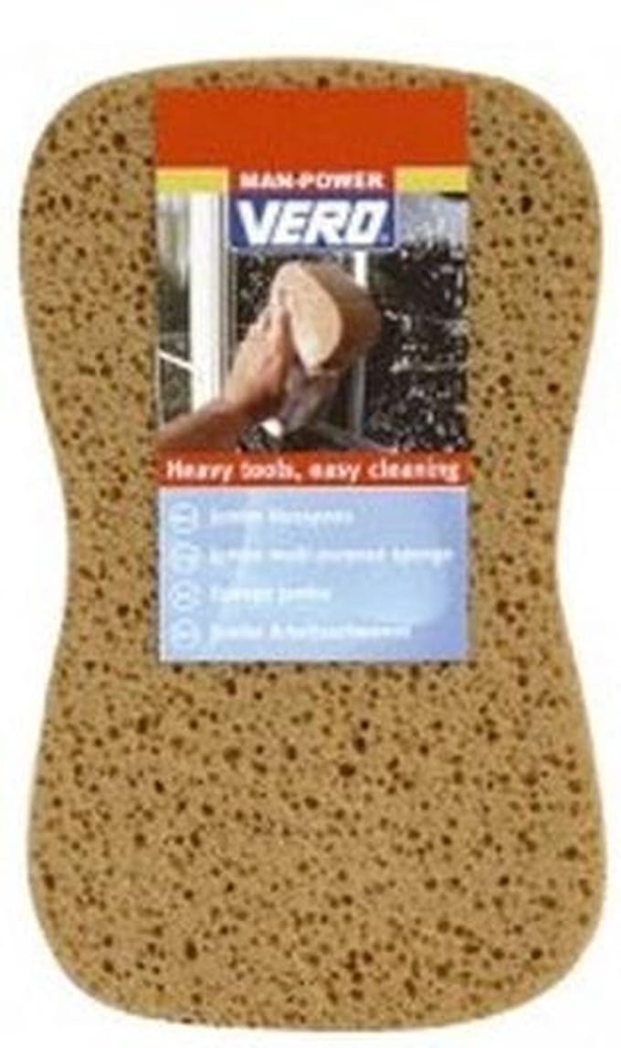 Grote schoonmaakspons / viscose autospons 22 x11 cm - schoonmaakartikelen / auto wassen