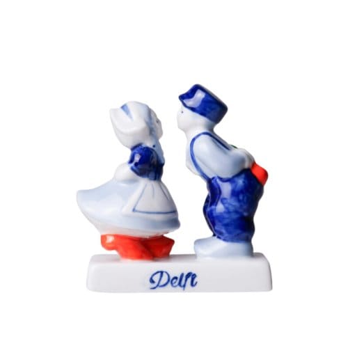 Heinen delfts blauw kuspaar delft groot