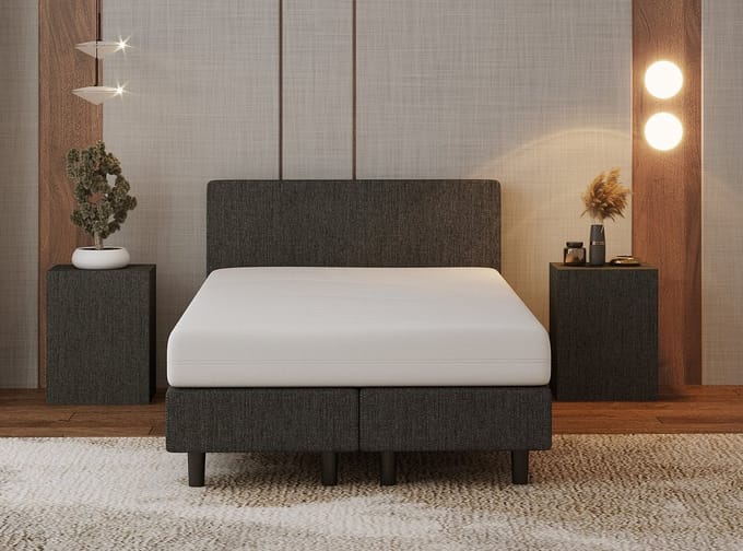 Nessa® - 120x200 Boxspring Bjorn Antraciet - Inclusief Pocketvering matras