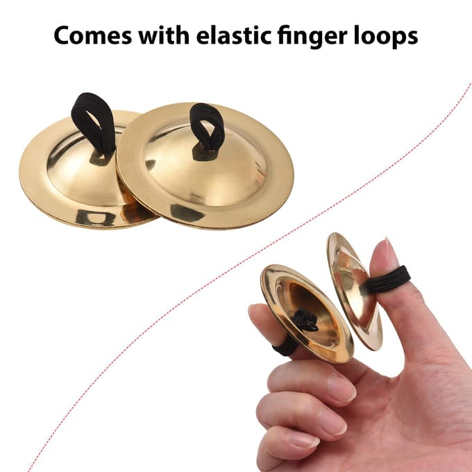 6 stuks vingerbekkens buikdans koperen vingerbekkens muziekinstrument buikdans vinger goud