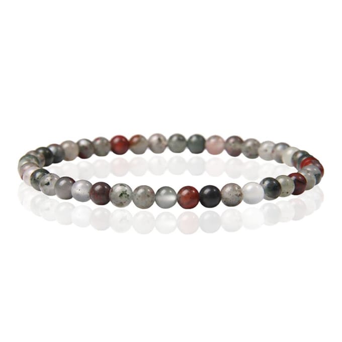 Memphis Natuursteen Armband - 4mm Bloodstone - 23cm