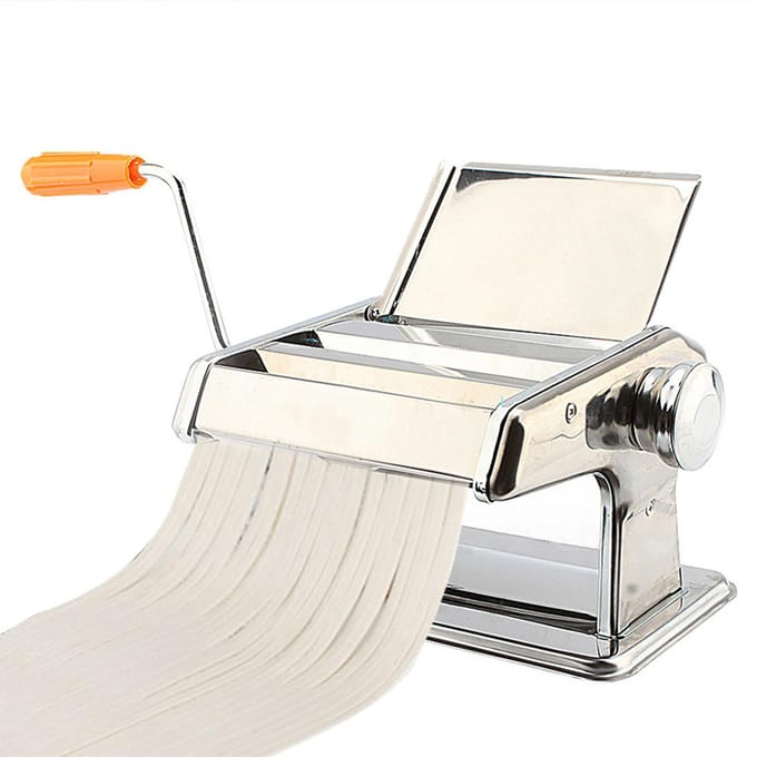 Handgemaakte 3-in-1 Roestvrij Staal Pasta Lasagne Spaghetti Tagliatelle Maker Machine white