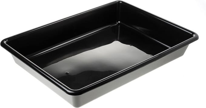 Lekbak kunststof zwart 54.2x39.5x8.8cm 13ltr