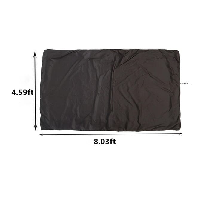 Pooltafelhoes 210D Oxford-doek Waterdichte pooltafelhoes met trekkoord Volledige bescherming zwart