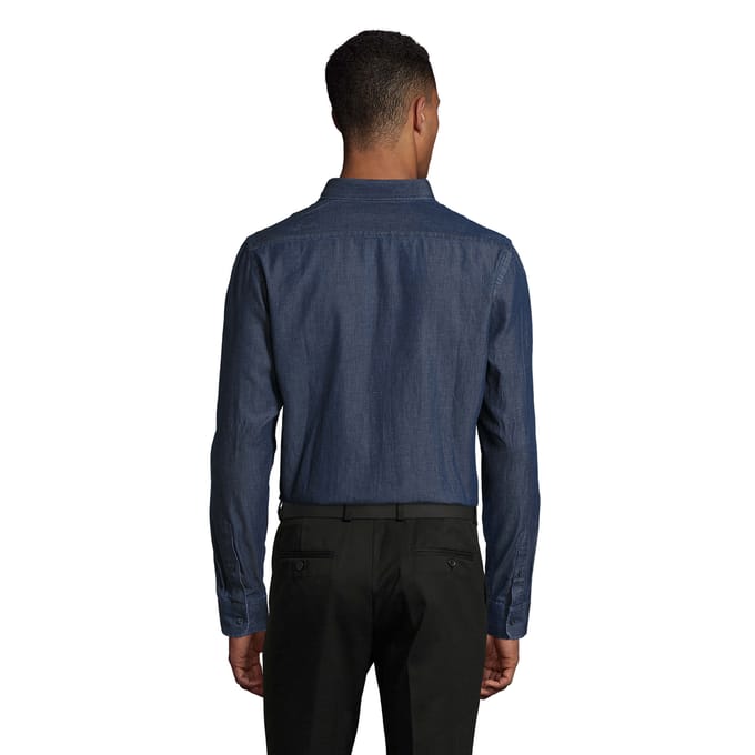 SOLS Heren Barry Denim Shirt met lange mouwen (Denim Brut)