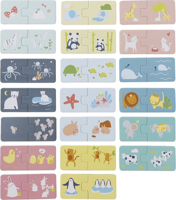 Vertbaudet Duo legpuzzel - Dierenfamilies