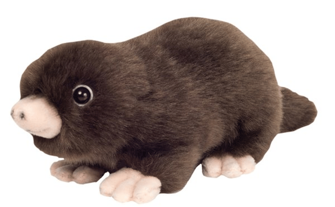 Hermann Teddy Knuffeldier Mol - pluche stof - premium kwaliteit knuffels - zwart - 17 cm