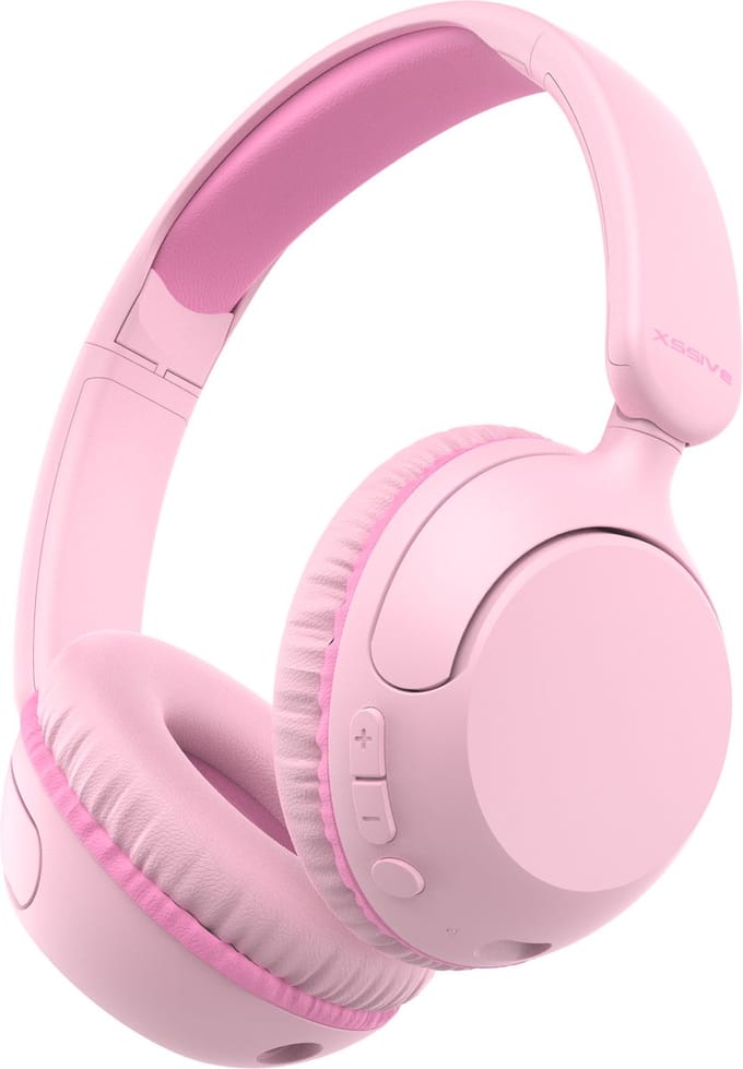 Xssive WKH02 Koptelefoon Kinderen - Bluetooth 5.4 - Kinder Koptelefoon Draadloos, Microfoon & Volumebegrenzing - Vanaf 2 jaar - Verstelbaar - Roze