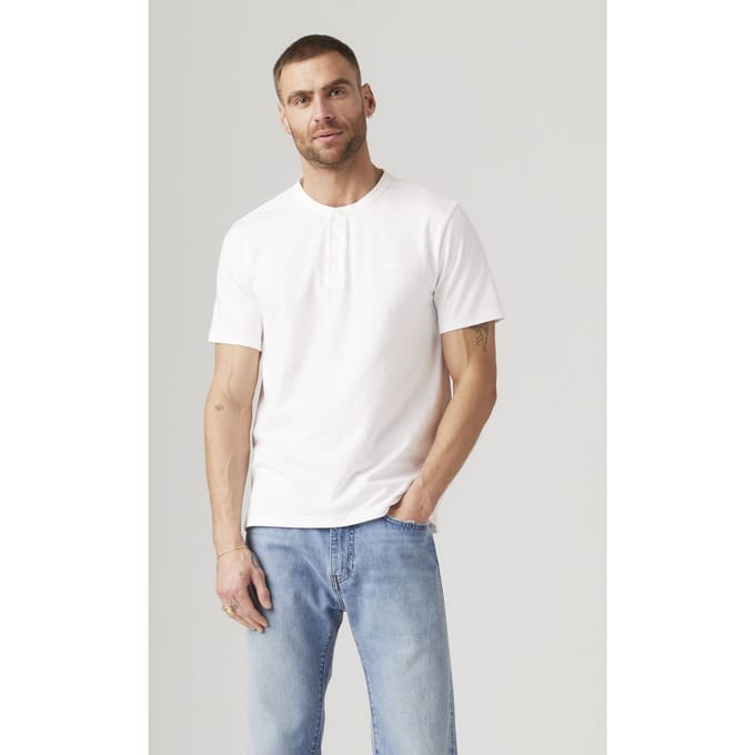 Levi's Short Sleeve Housemark Henley White Taglia: S | Magliette basic Outlet | Uomo | Bianco