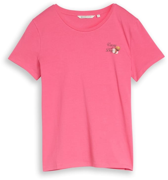 Tom Tailor Denim - T-shirt met print - Maat L - soft bright pink