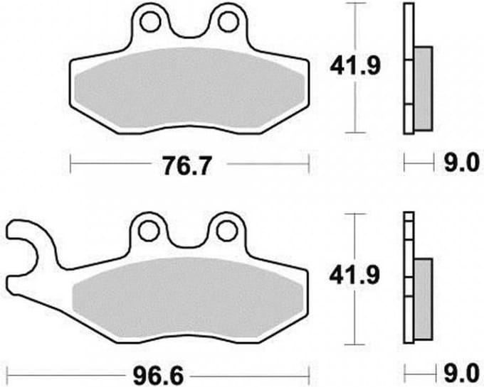 Malossi remblok voor scooter Piaggio 50 Fly 4T 2005-2010 AV Gloednieuw