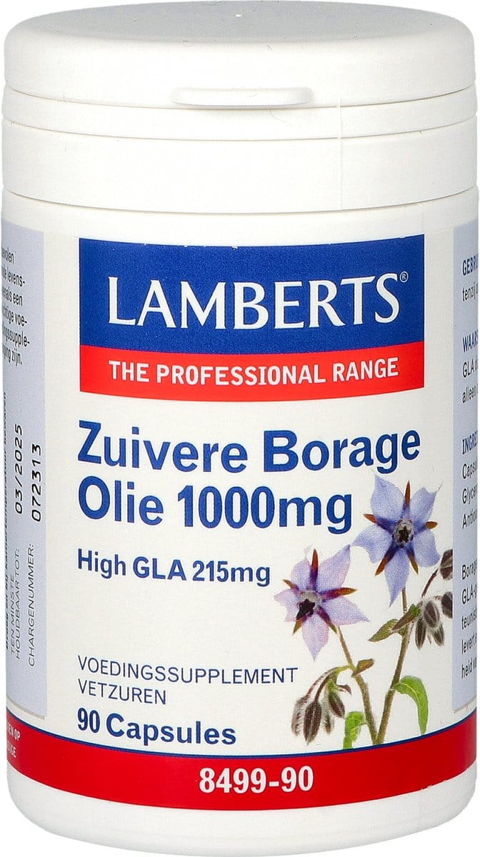 Lamberts Borageolie starflower 1000mg 90 Vegetarische capsules