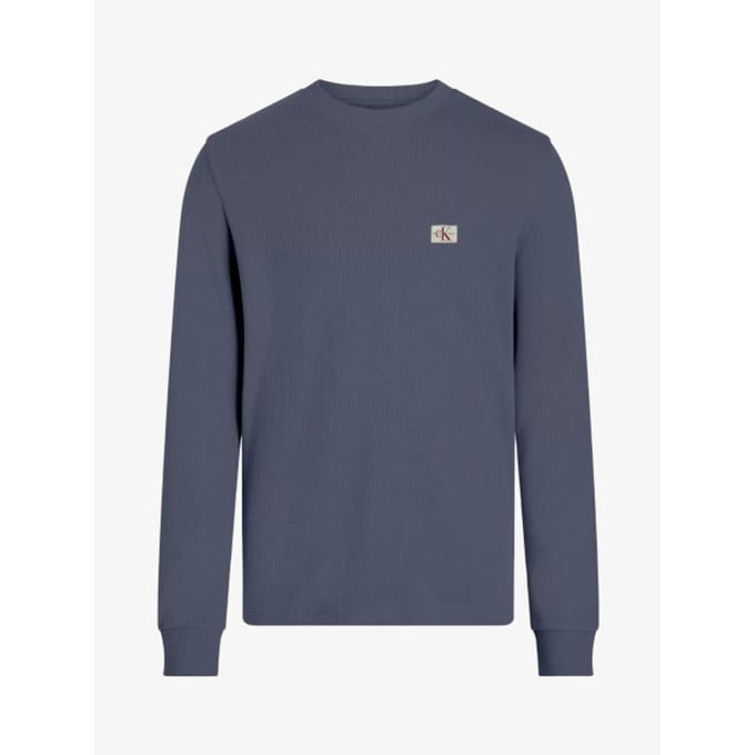 Calvin Klein Heren wafel shirt woven label