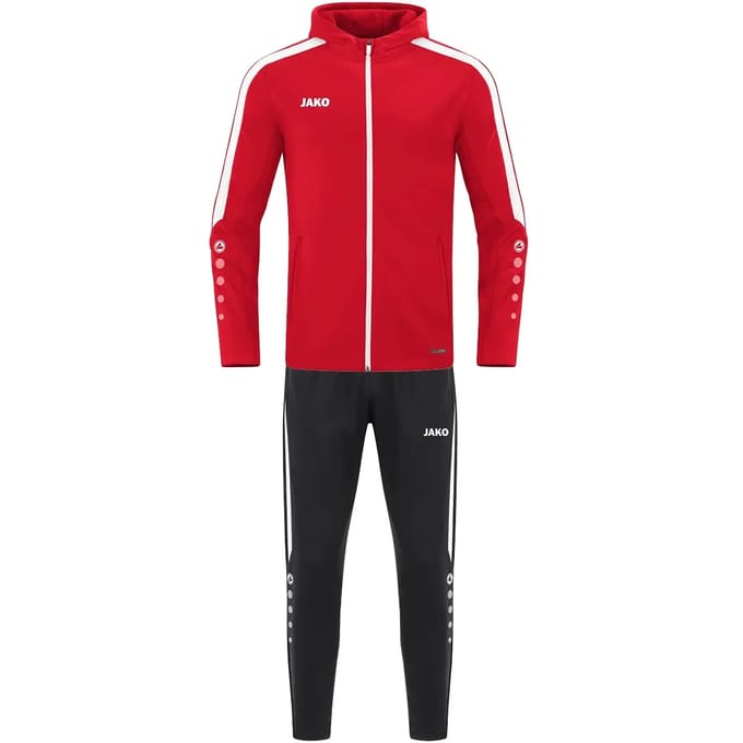 Jako Power Polyesterpak Met Kap Kinderen - Rood | Maat: 140