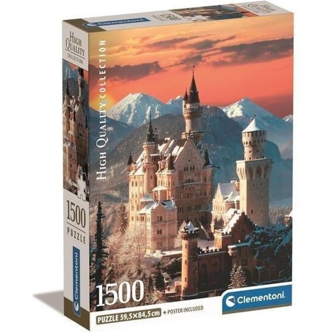 Clementoni - Puzzel - 1500 Stukjes - Neuschwanstein Kasteel - Puzzel Voor Volwassenen