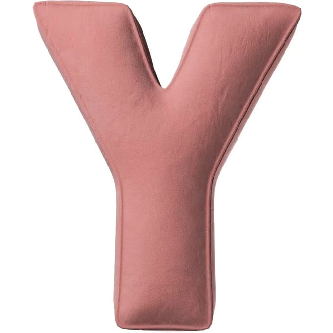 Kussen letter y Yellow Tipi Posh Velvet