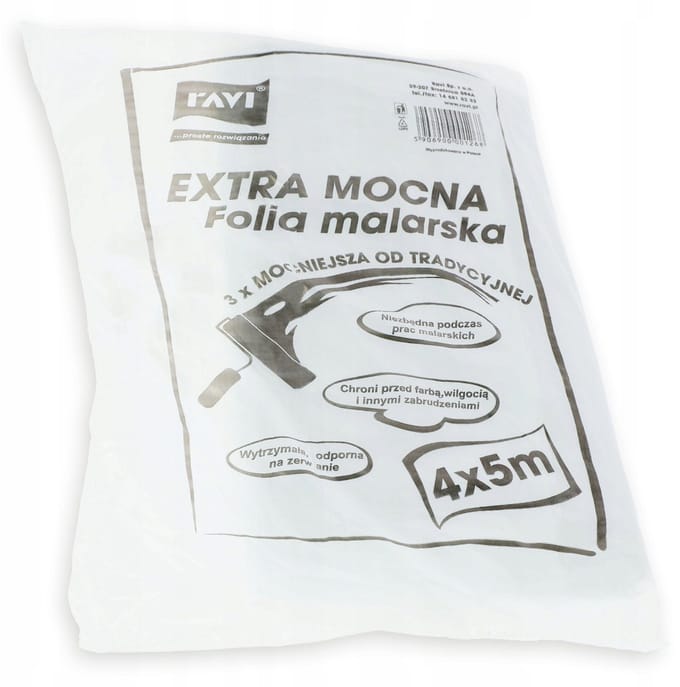 Ravi extra sterke beschermfolie, maat 400 x 500 cm. met 1 stuks, Multi Colour, One