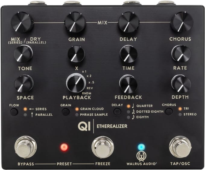 Walrus Audio Qi Etherealizer - Multi-effect met chorus, delay en reverb - Zwart