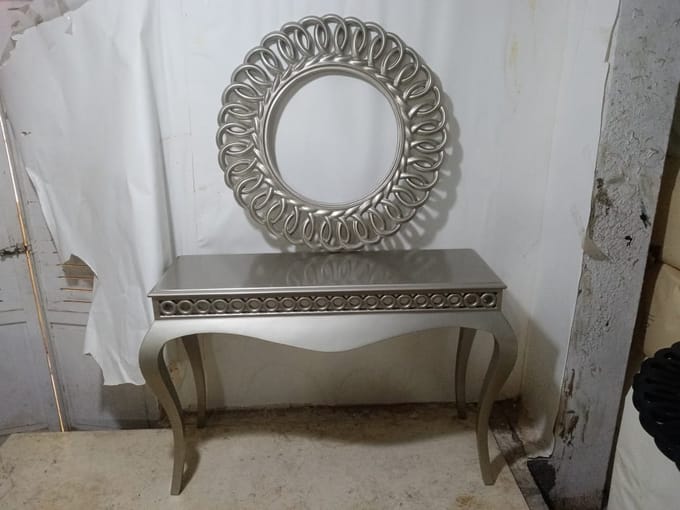Ronde spiegel console stardust