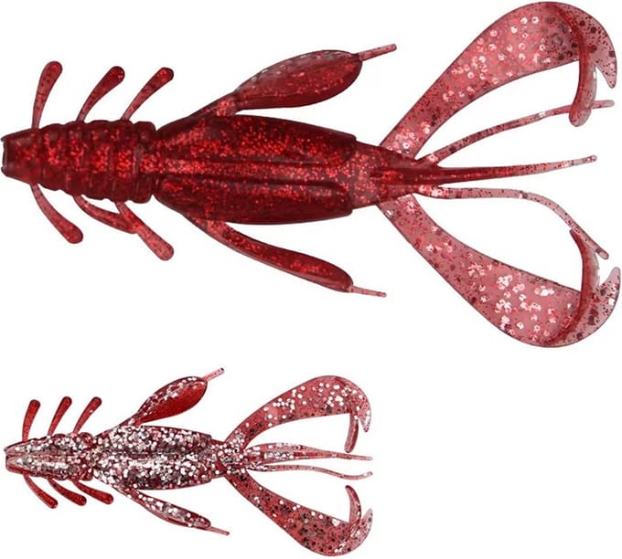 PikeAttack-Creature bait-Set 4 stuks-Roofvissen-Carolinarig-texasrig-Creaturebait-Softbait-Crawfish
