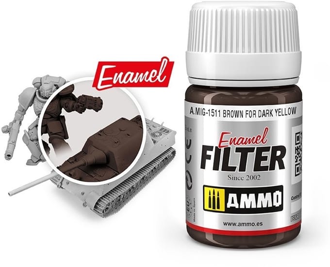 AMMO by Mig Jimenez Modelbouwdecoratie - MIG 1511 Brown For Dark Yellow Effecten potje