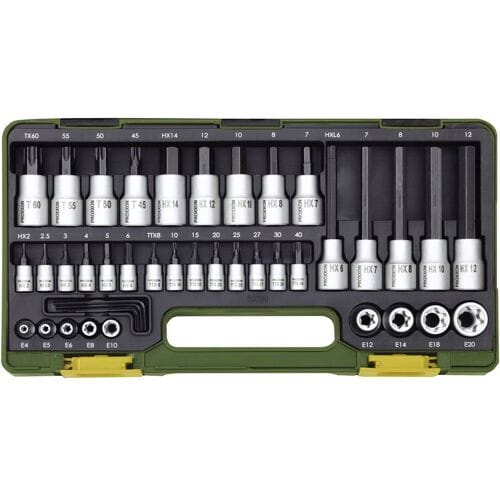 Proxxon 23290 Dopsleutel-bitinzetset 1/2, 1/4 42-delig
