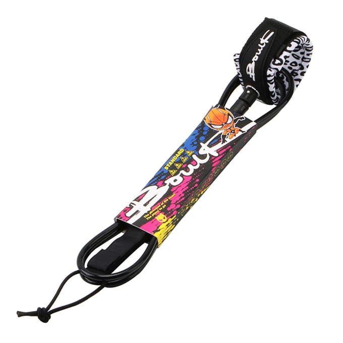Surf Leash 7mm Dik 6ft/8ft Rechte Surfboard Leash SUP Been Touw 6ft zwart