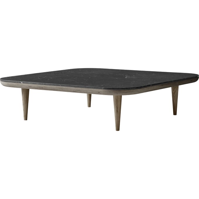 &Tradition Fly Salontafel - Marmer Nero Marquina - Smoked Oiled Oak - 120 x 120 cm