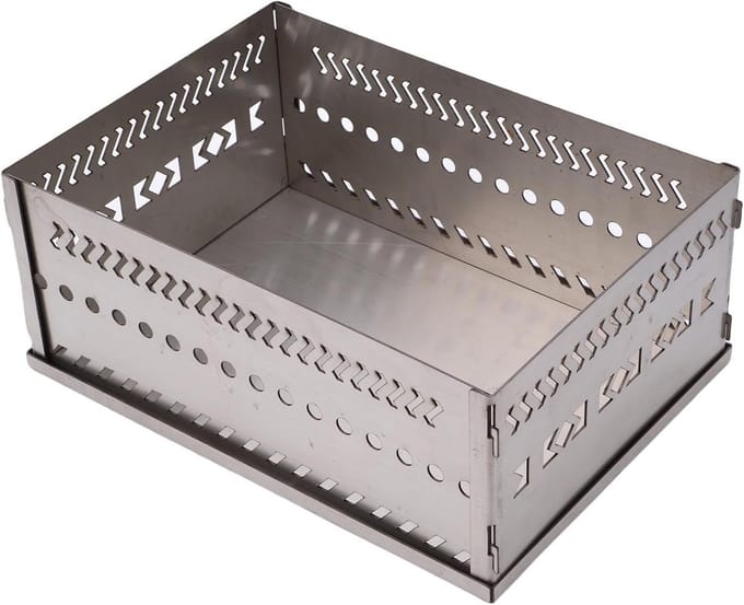 Sauna Steenhouder van RVS, 50kg Capaciteit, Ideaal voor Houtgestookte Kachels en Houtskoolvuren, Duurzaam en Functioneel