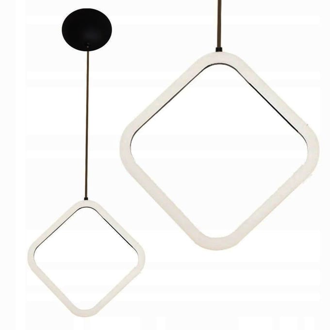 Moderne LED plafondlamp Ring Vierkant Goud Messing - 2x14W