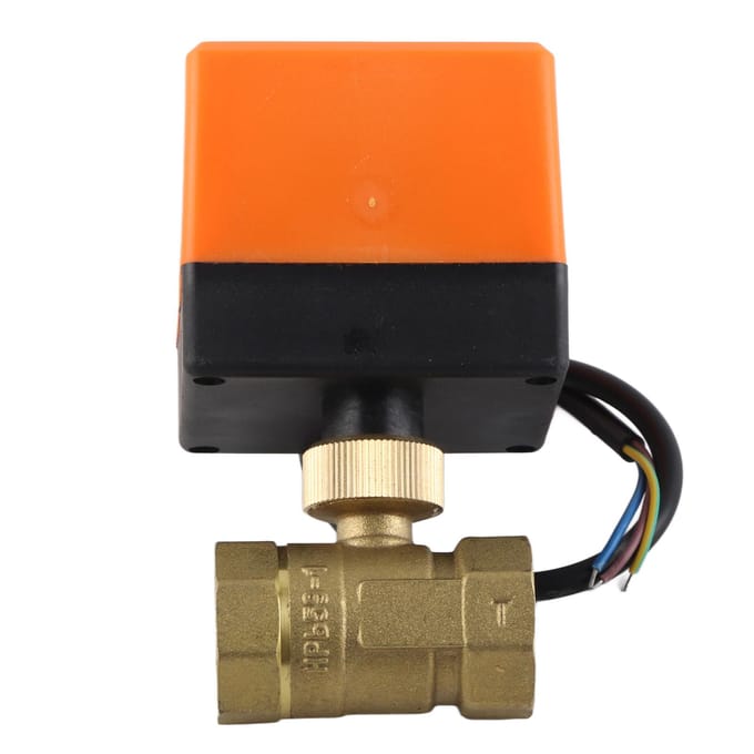 DC 1224V G34  DN20 Messing 2-weg gemotoriseerde kogel elektrische klep voor debietregeling