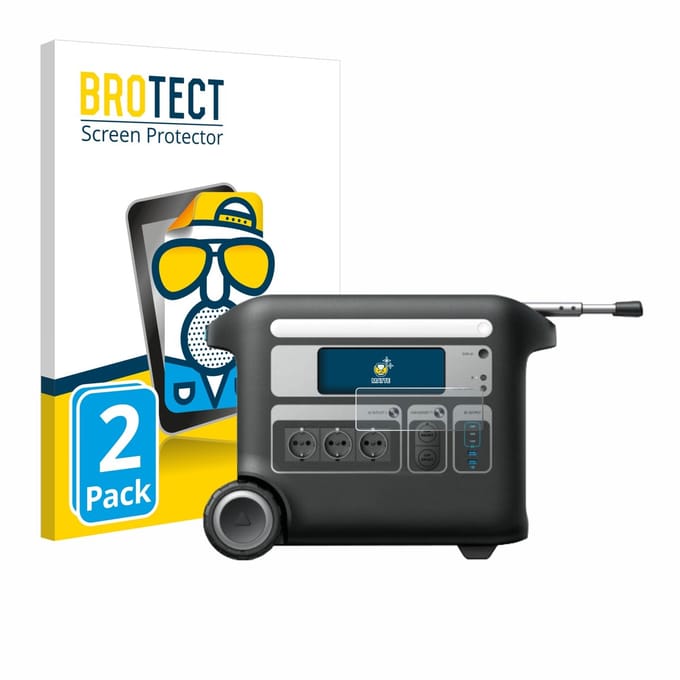 BROTECT - Screenprotector voor Anker SOLIX F2000 - Folie Beschermfolie matte 2 Stuks