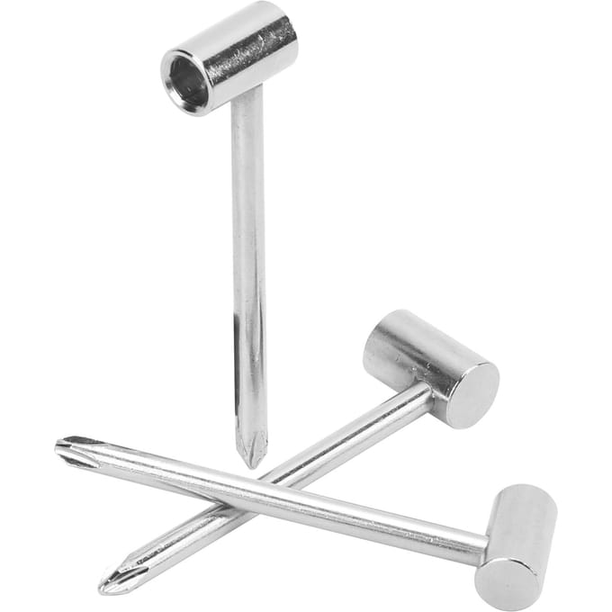 3 STuks Gitaar Truss Rod Sleutel IJzer 7MM 8MM 6.35MM Universeel Instrument AfstelgereedschapZilver white