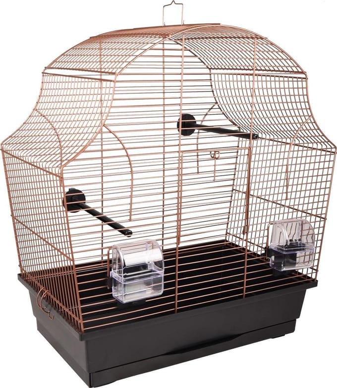 Vogelkooi Atti Zwart/Koper - Zwart - 50.5 x 28 x 54 cm