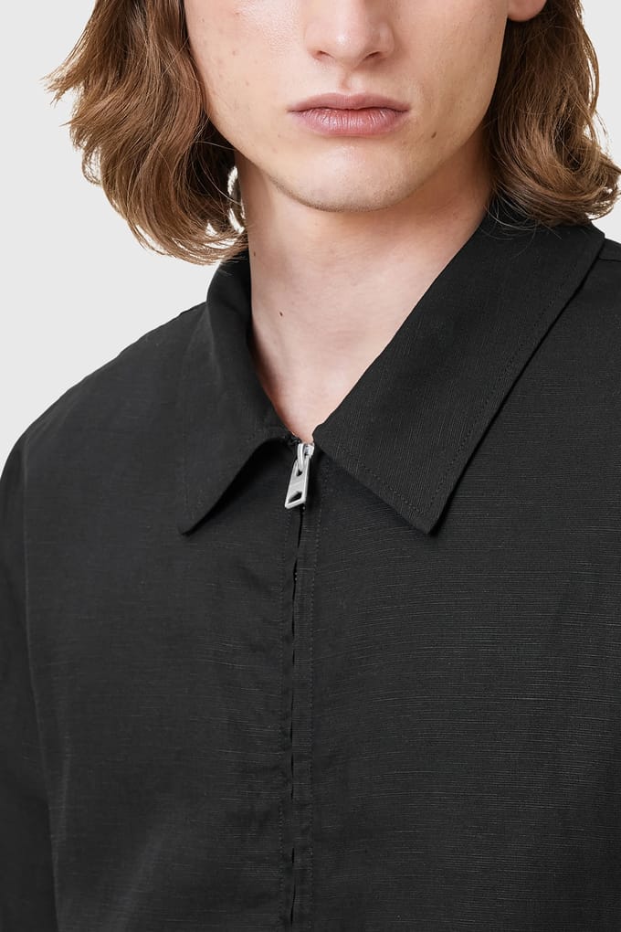 AllSaints Bradner Jacket Black Taglia: L | Giacche leggere Outlet | Uomo | Nero