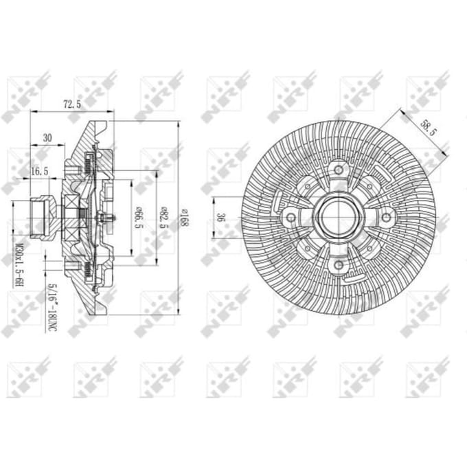 Koppeling, radiatorventilator NRF 49577