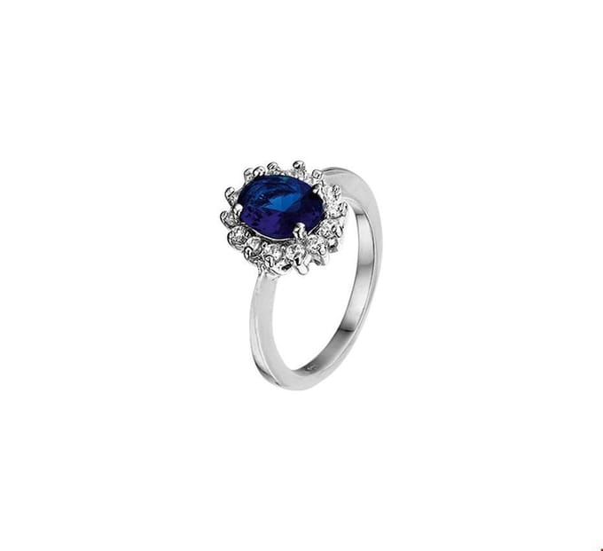 Zilveren Ring zirkonia en synthetische saffier - PSN1326194