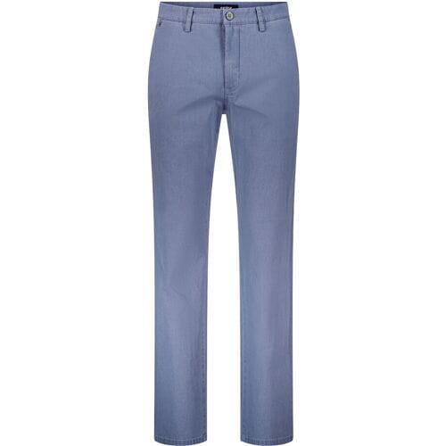Gardeur Broek Benito Authentic Chino Look Fine Texture Comfort Stretch Midden Blauw / male