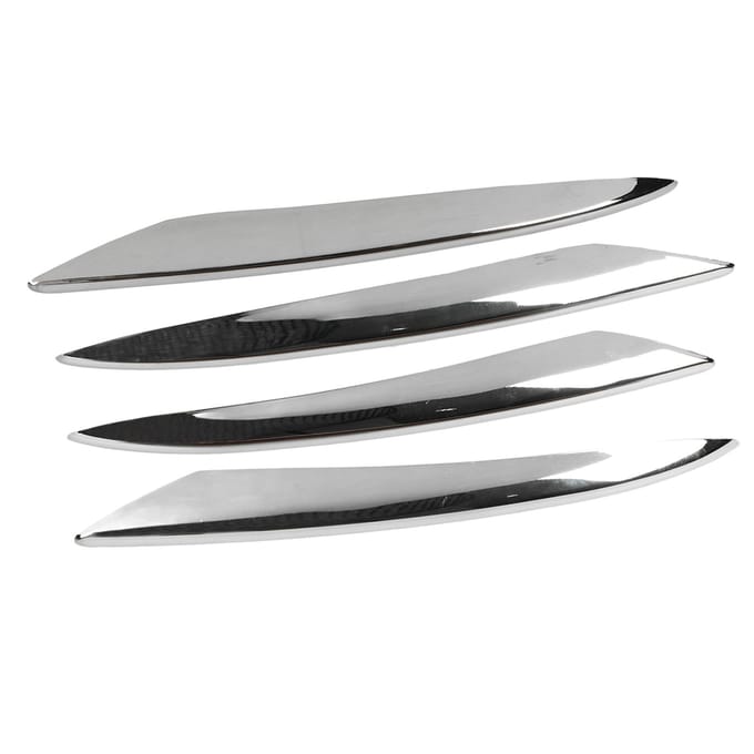 4 stuks Voor Mistlamp Strips Siersticker Vervanging voor Mercedes-Benz E-Klasse W213 AMG Line E43 gray