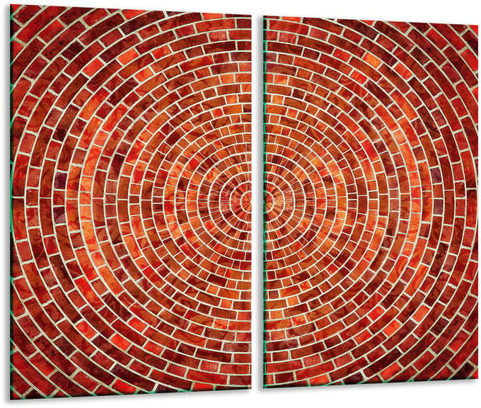 TMK ArtDeko - Glas Snijplank - 2x 30x52cm - Levendige Kleuren - Decoratief
