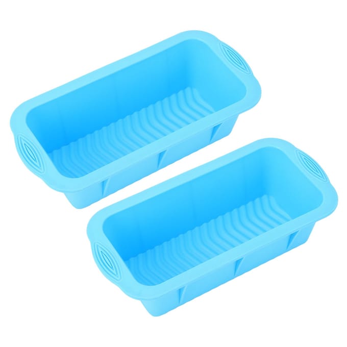 2PCS Grands Moules à Blocs de Glace Réutilisables en Silicone Bac à Glace Congélateur Récipient à Glace pour Bain de Glace blue