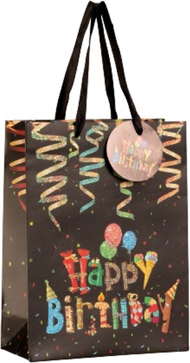 Cadeautas - Luxe Geschenktas - Cadeauzak - Geschenkzak - A5 - Happy Birthday