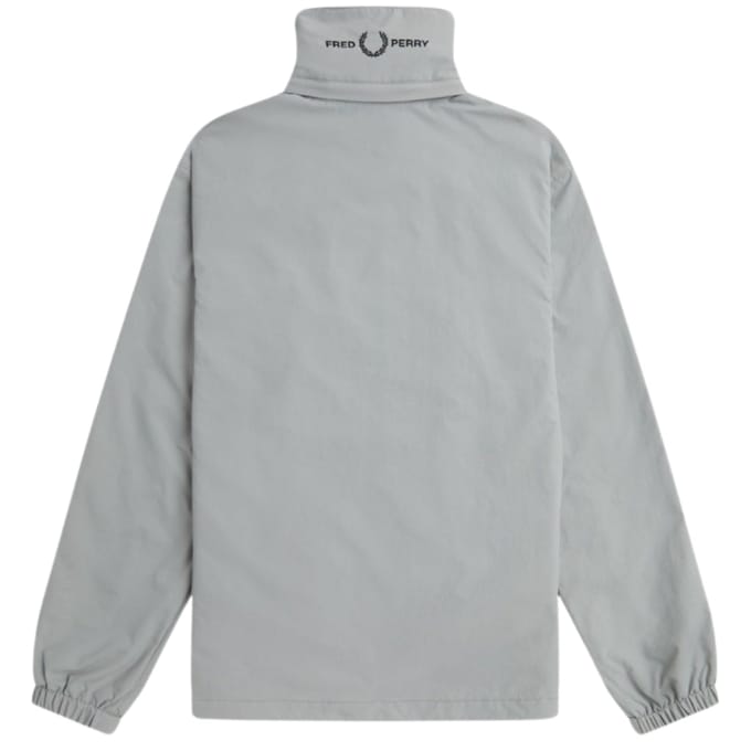 Fred Perry grijze jas met patchzak en ritssluiting